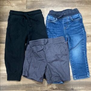 $1 - Toddler Bottoms Set - Black, Gray, and Blue